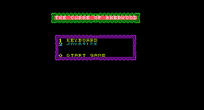 The Curse of Sherwood Title Screen
